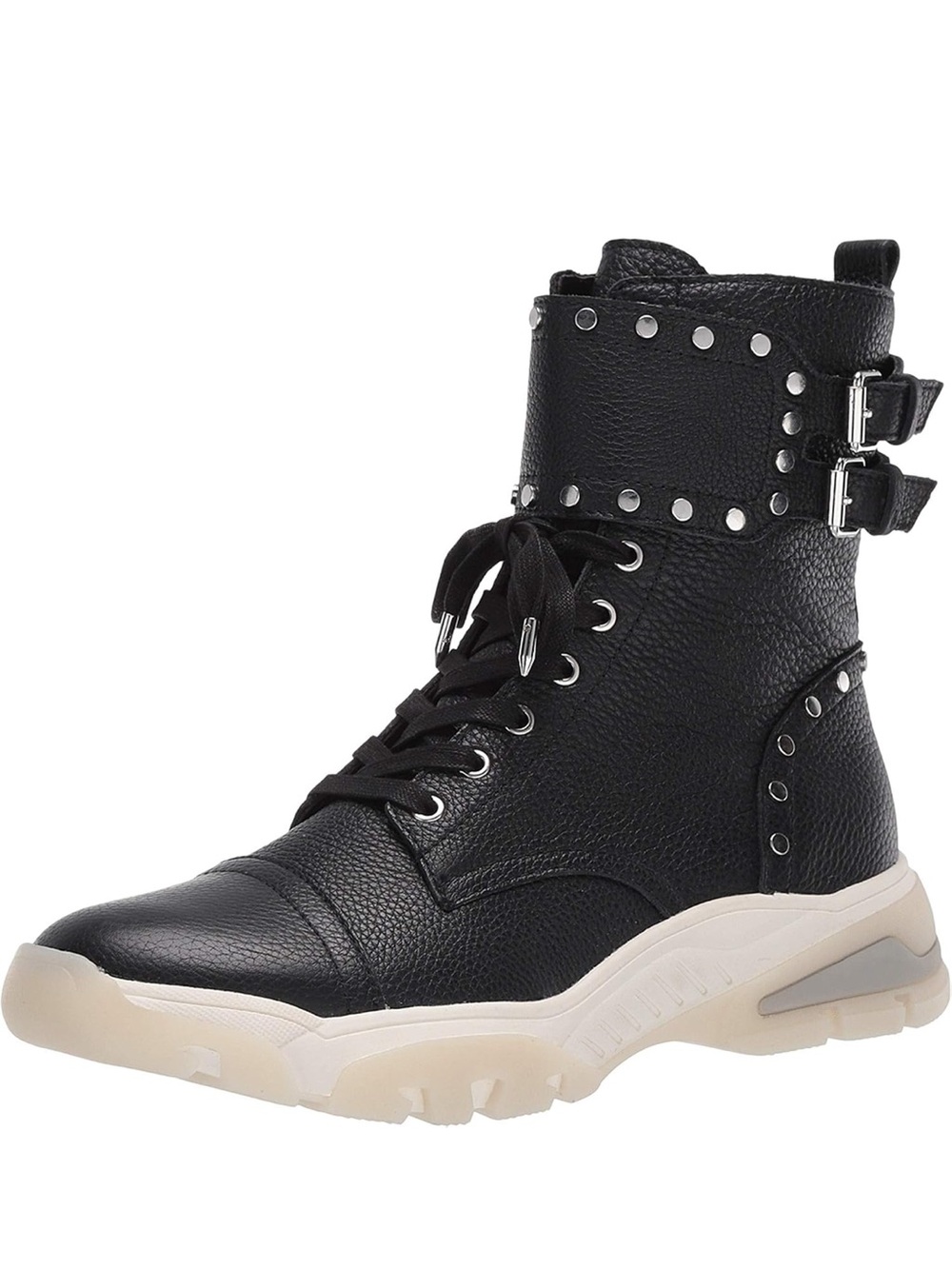 Sam Edelman Black Studded Lace-Up  with Cream Sole